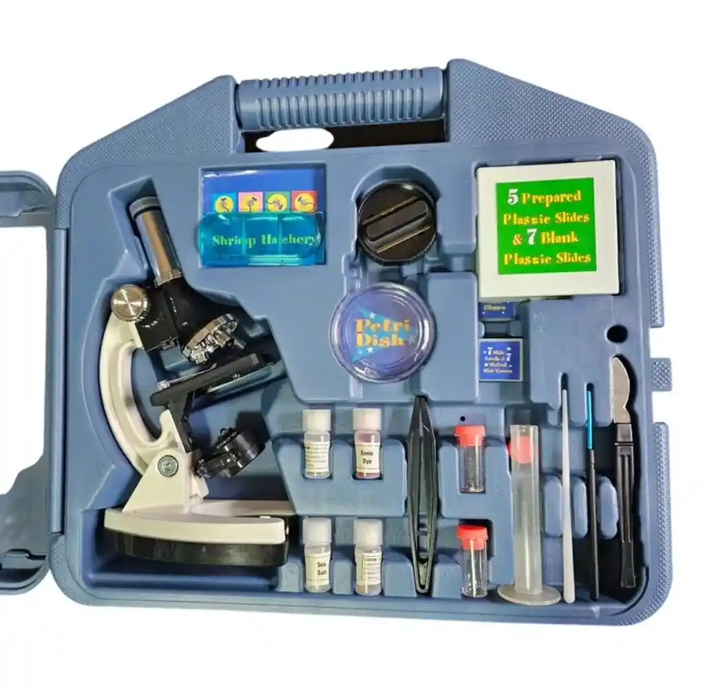 Microscopio Monocular Niños Didactico Kit 28 Piezas