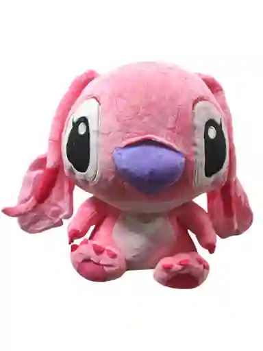 Peluche Novia De Stitch Angel Rosada Grande Para Detalles Regalos