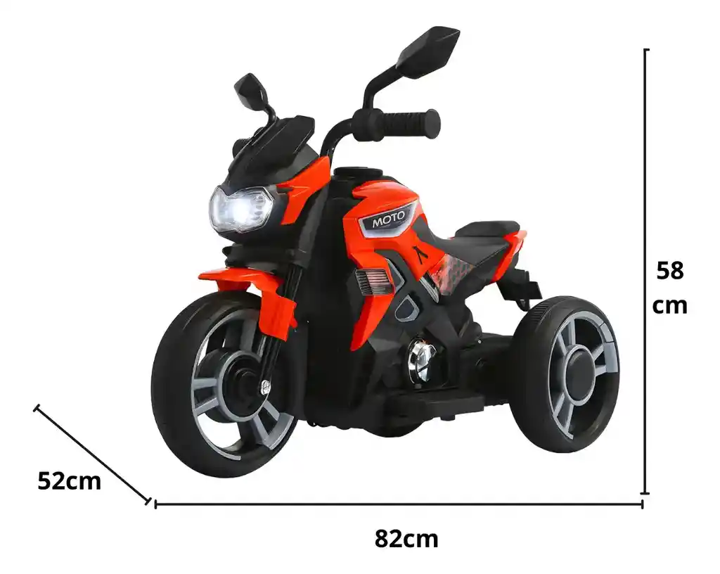 Moto Eléctrica Deportiva 6v Sonidos Y Luces Rojo Niños