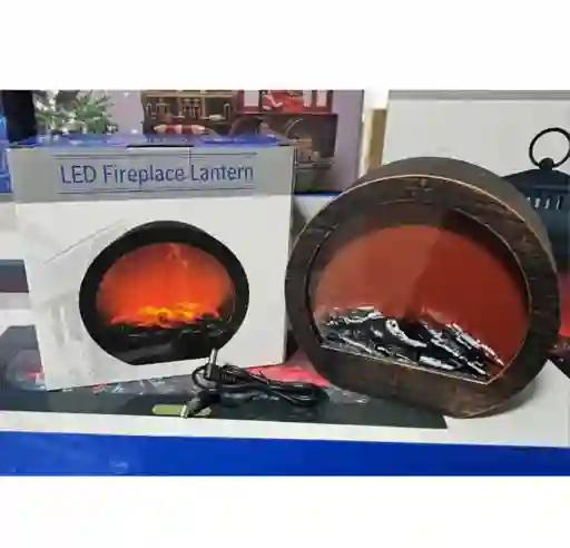Simulacion De Chimenea Lampara De Leña