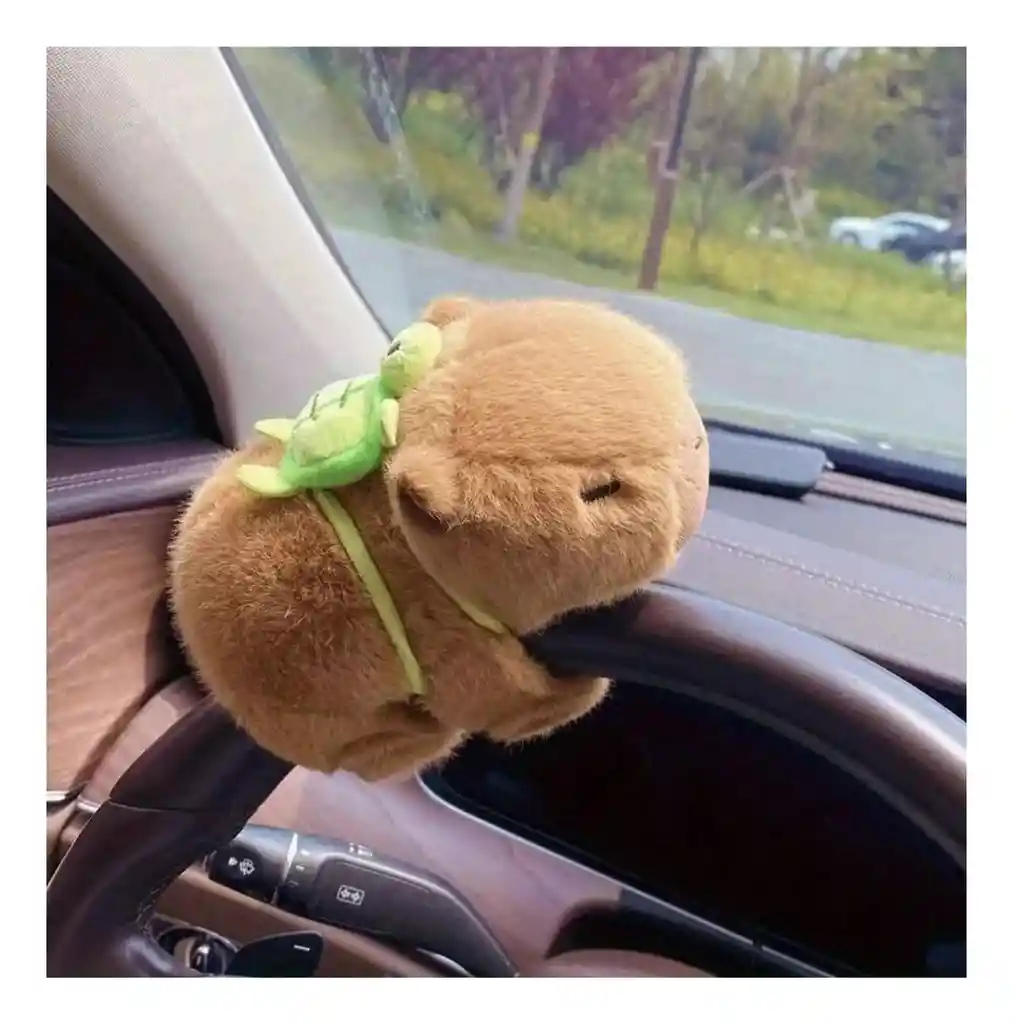 Pulsera De Peluche Capibara Con Mochila Tortuga Movimiento De Colita