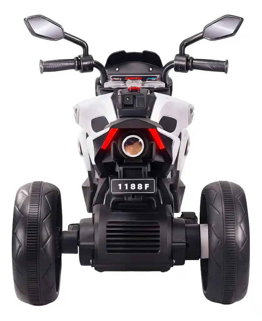 Moto Eléctrica Deportiva 6v Sonidos Y Luces Blanca Niños