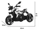 Moto Eléctrica Deportiva 6v Sonidos Y Luces Blanca Niños
