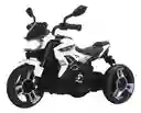 Moto Eléctrica Deportiva 6v Sonidos Y Luces Blanca Niños