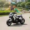 Moto Eléctrica Deportiva 6v Sonidos Y Luces Blanca Niños