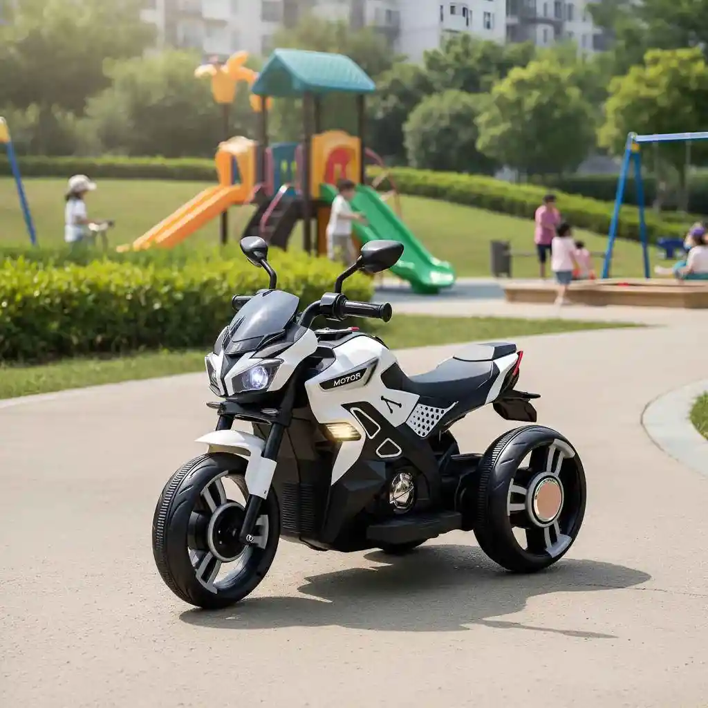 Moto Eléctrica Deportiva 6v Sonidos Y Luces Blanca Niños