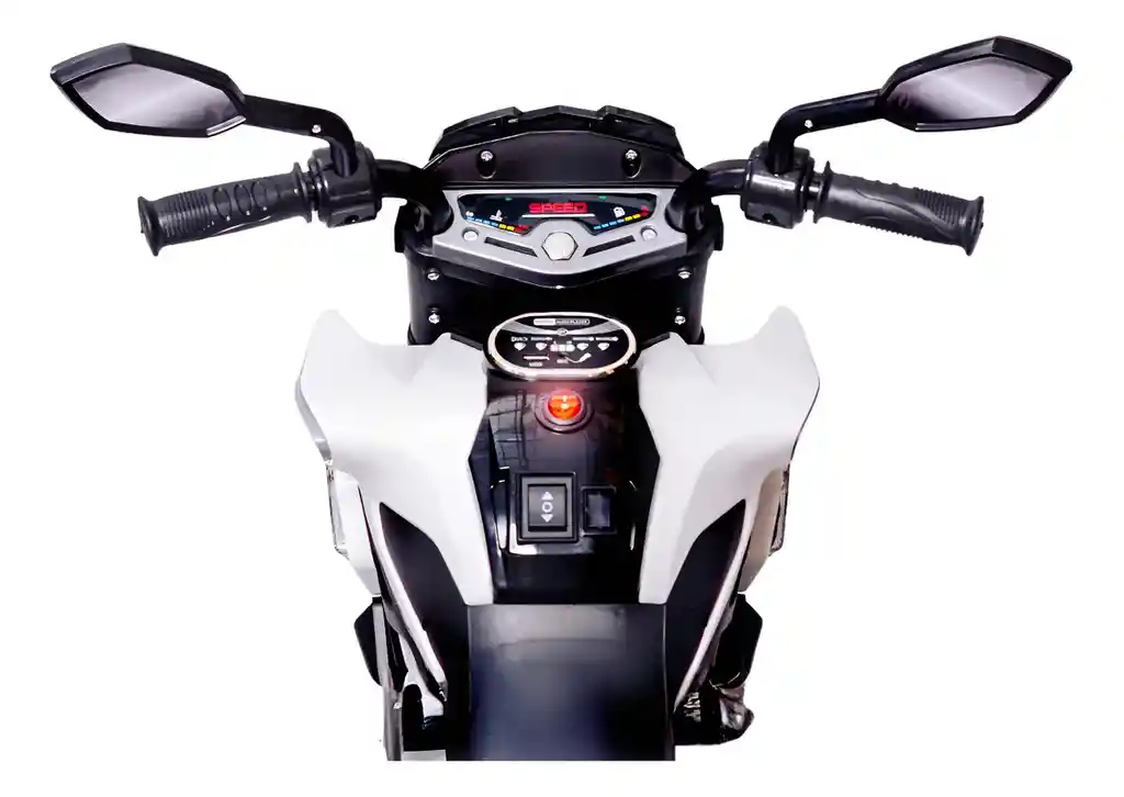 Moto Eléctrica Deportiva 6v Sonidos Y Luces Blanca Niños