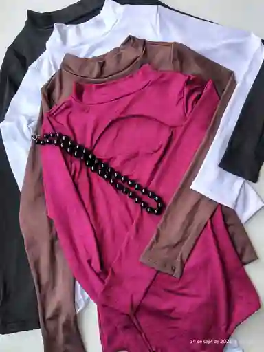 Body Escote Manga Larga