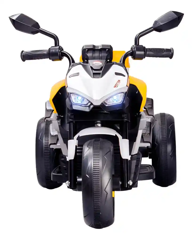 Moto Eléctrica Aventura 6v Sonidos Y Luces Amarilla Niños