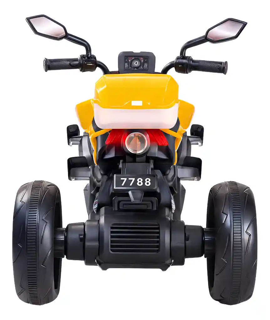 Moto Eléctrica Aventura 6v Sonidos Y Luces Amarilla Niños