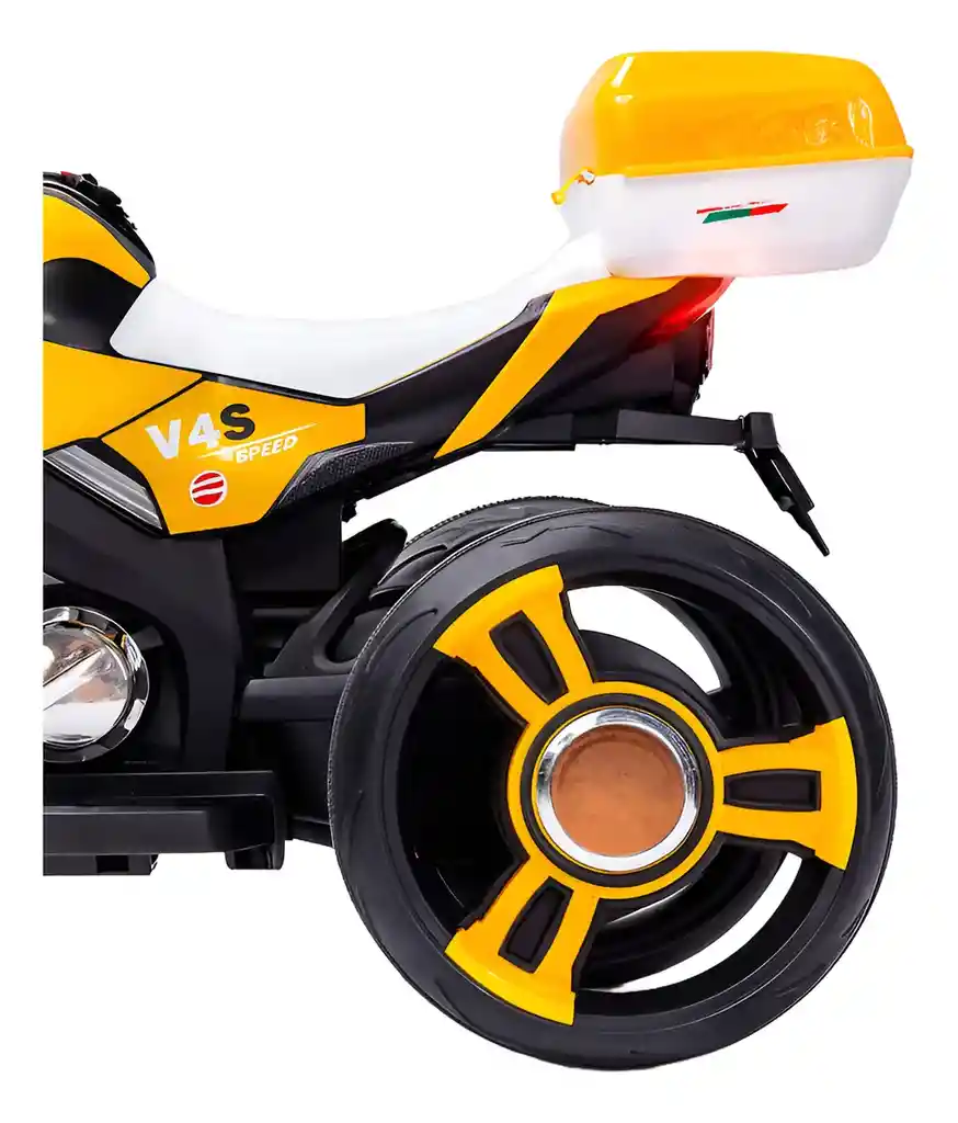 Moto Eléctrica Aventura 6v Sonidos Y Luces Amarilla Niños