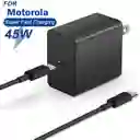 Cargador Motorola Turbo Power 45w Carga Rápida Tipo C A Tipo C