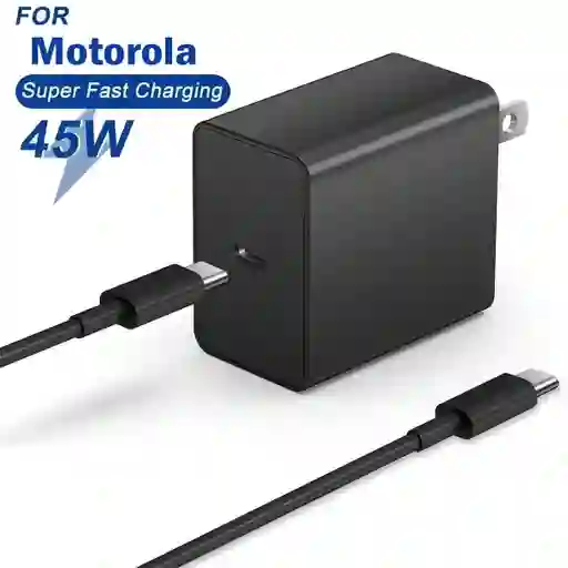 Cargador Motorola Turbo Power 45w Carga Rápida Tipo C A Tipo C