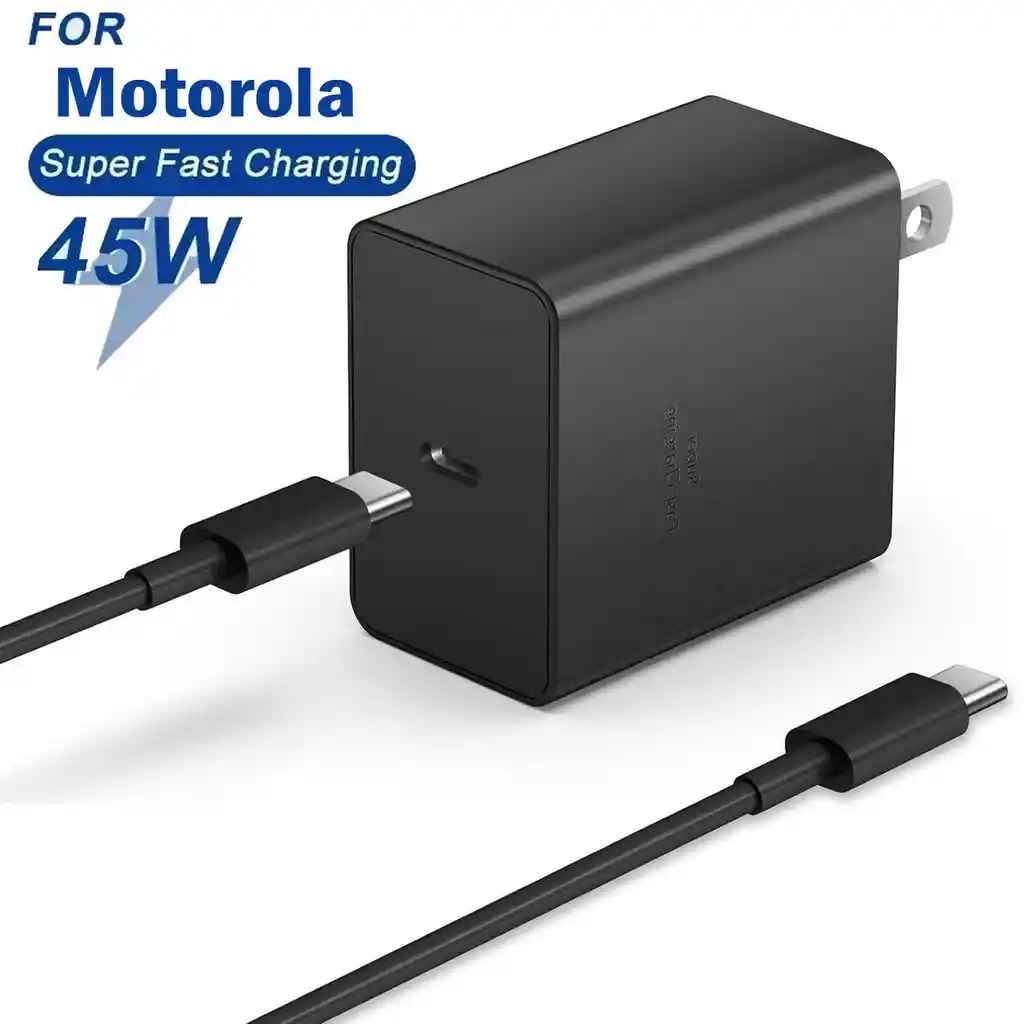 Cargador Motorola Turbo Power 45w Carga Rápida Tipo C A Tipo C