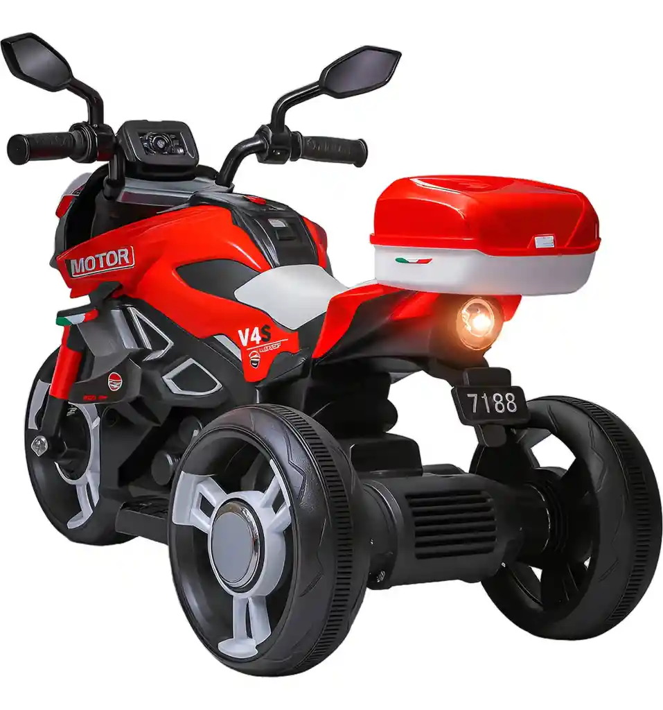 Moto Eléctrica Aventura 6v Sonidos Y Luces Rojo Niños