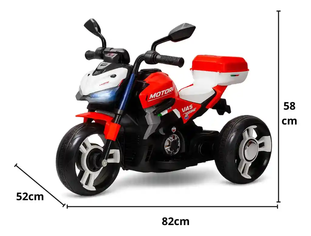 Moto Eléctrica Aventura 6v Sonidos Y Luces Rojo Niños