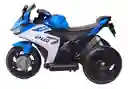 Moto Eléctrica Policía 6v Sonidos Y Luces Azul Niños