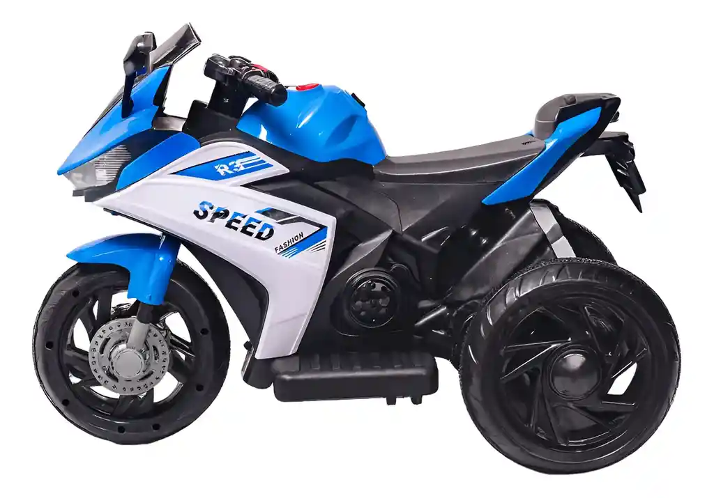 Moto Eléctrica Policía 6v Sonidos Y Luces Azul Niños