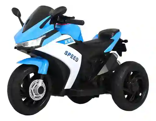 Moto Eléctrica Policía 6v Sonidos Y Luces Azul Niños