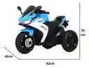 Moto Eléctrica Policía 6v Sonidos Y Luces Azul Niños