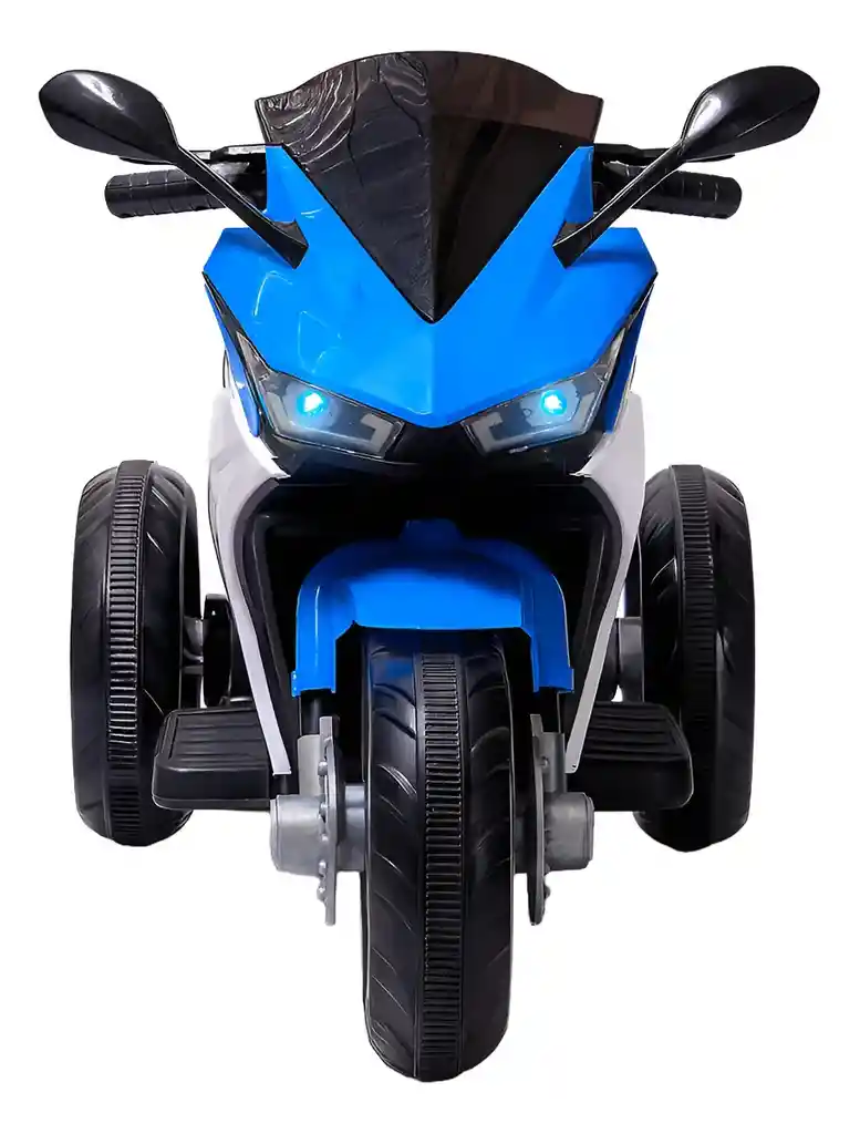 Moto Eléctrica Policía 6v Sonidos Y Luces Azul Niños