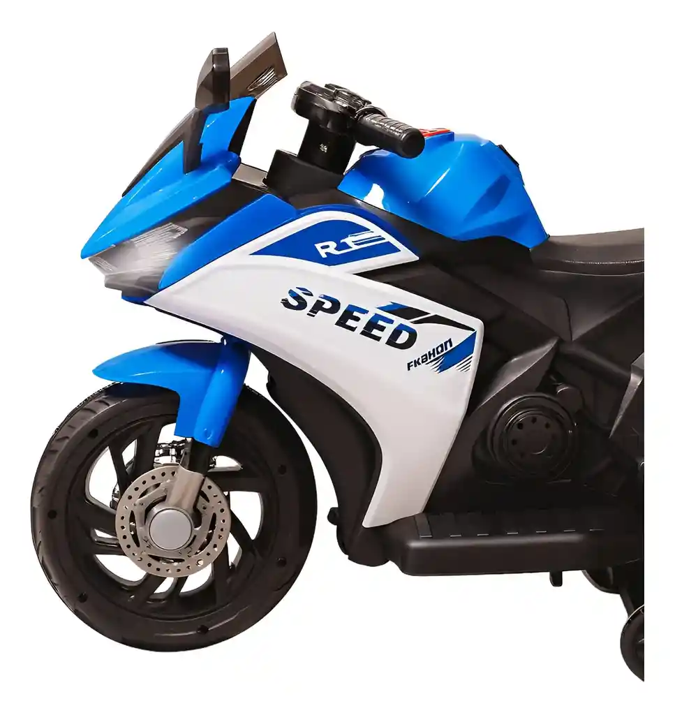 Moto Eléctrica Policía 6v Sonidos Y Luces Azul Niños