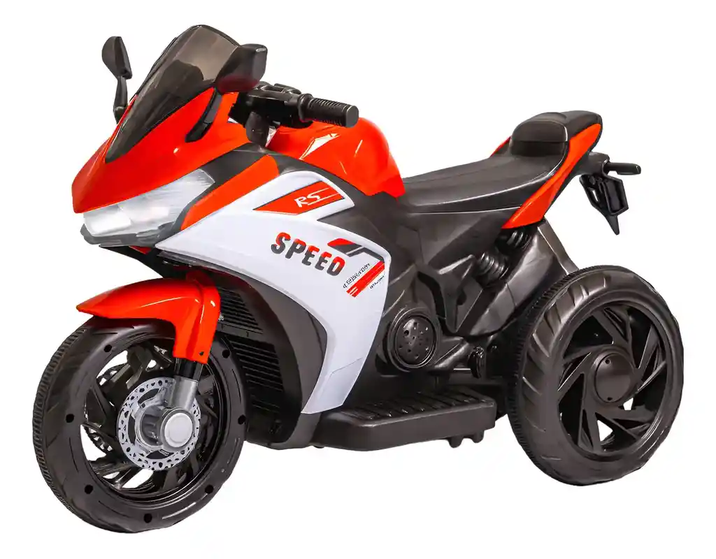 Moto Eléctrica Policía 6v Sonidos Y Luces Rojo Niños