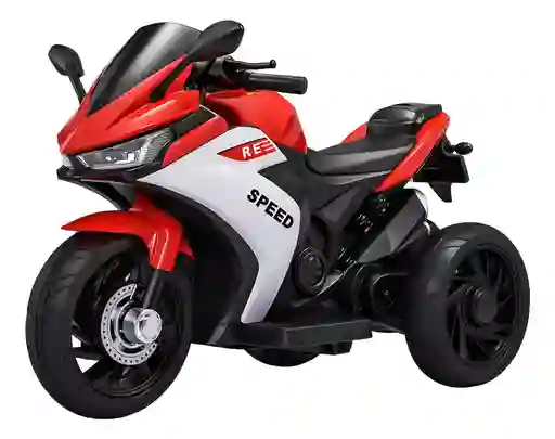 Moto Eléctrica Policía 6v Sonidos Y Luces Rojo Niños