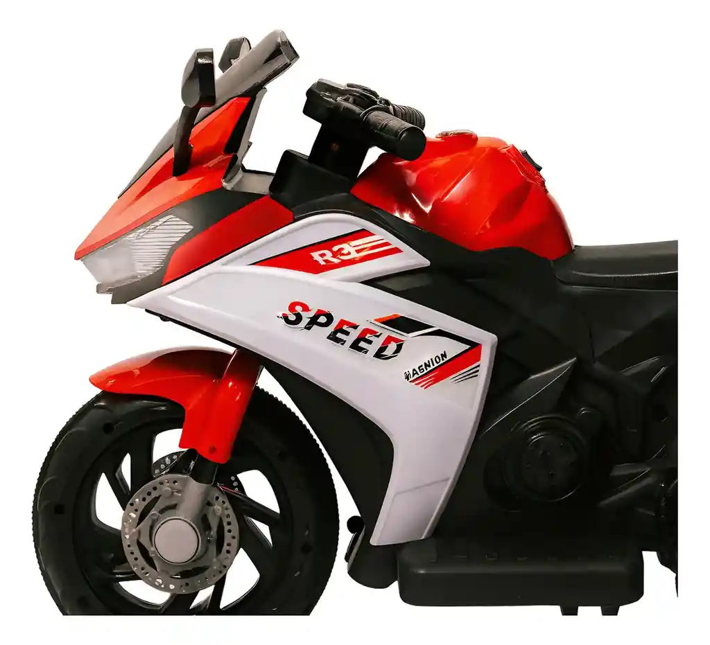 Moto Eléctrica Policía 6v Sonidos Y Luces Rojo Niños