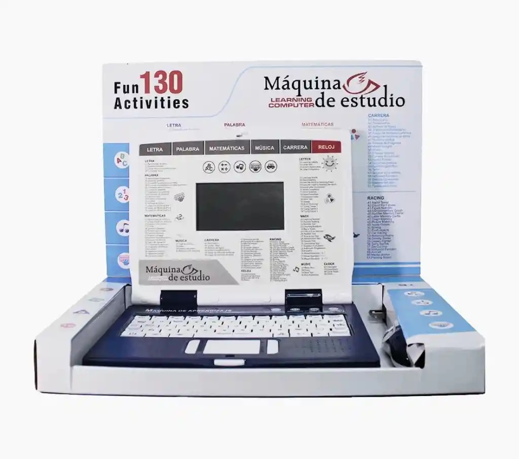 Computador Didáctico Infantil Juguete 130 Funciones Azul