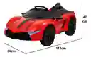 Carro Montable 12v Tipo Lamborghini Sonidos Y Luces Rojo Niños