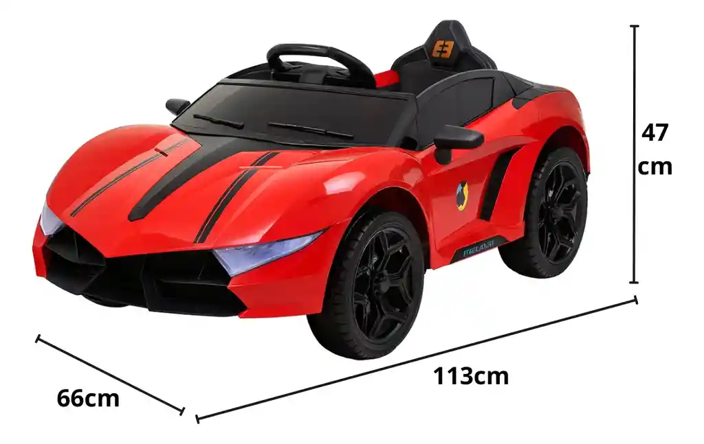 Carro Montable 12v Tipo Lamborghini Sonidos Y Luces Rojo Niños