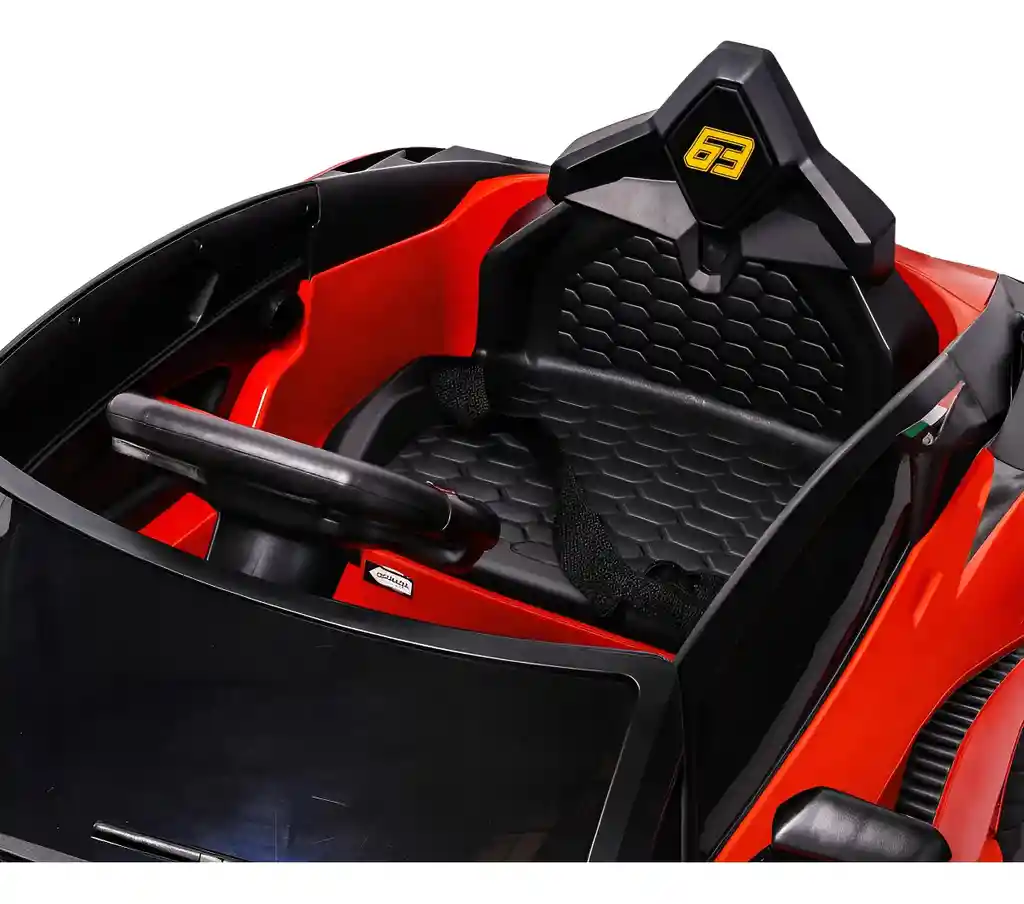 Carro Montable 12v Tipo Lamborghini Sonidos Y Luces Rojo Niños