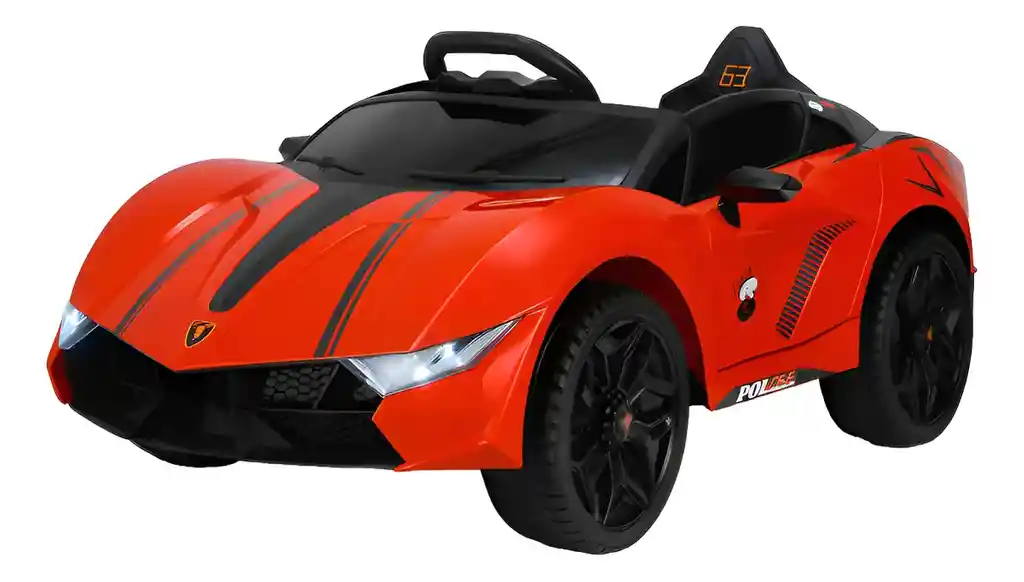 Carro Montable 12v Tipo Lamborghini Sonidos Y Luces Rojo Niños