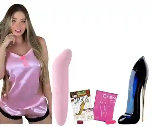 Kit Dia De Amor Y Amistad Pijama Perfume Potenciador