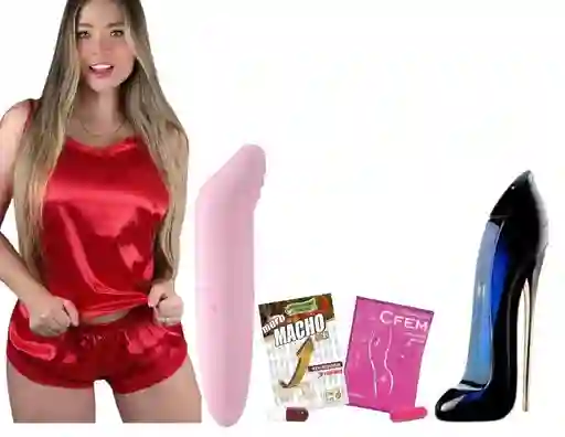 Kit Dia De Amor Y Amistad Pijama Perfume Potenciador