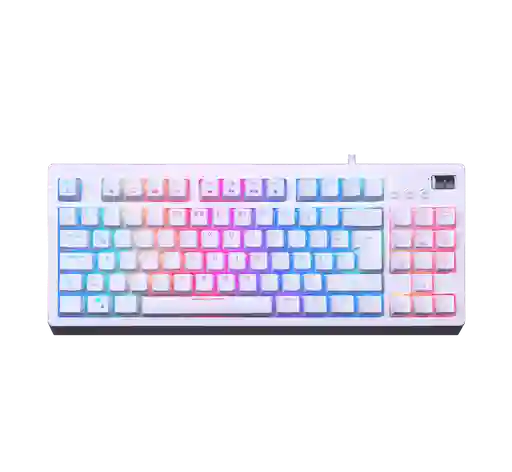 Teclado Mecanico Gamer Full Rgb / Switch Rojo / Colo Blanco / Quasar Vsg
