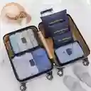 Kit Viajero X6 Unidades Organizador Color Azul Marino