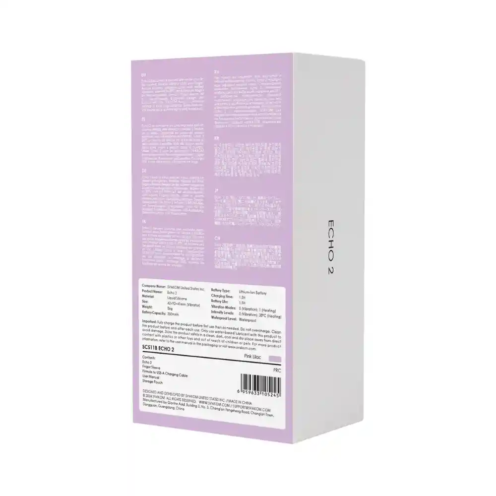 Vibrador De Dedo Echo 2 Lila Svakom