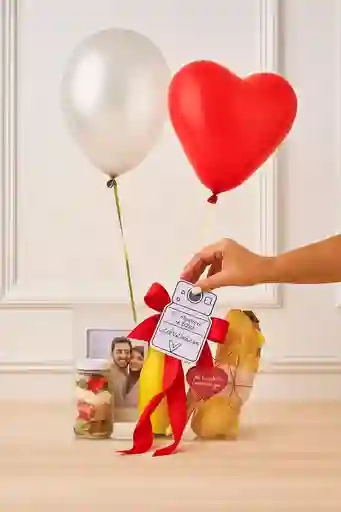 Desayuno Sorpresa Maletín Cristal De Amor Y Amistad