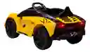 Carro Montable 12v Tipo Lamborghini Sonidos Y Luces Amarillo Niños