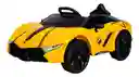 Carro Montable 12v Tipo Lamborghini Sonidos Y Luces Amarillo Niños