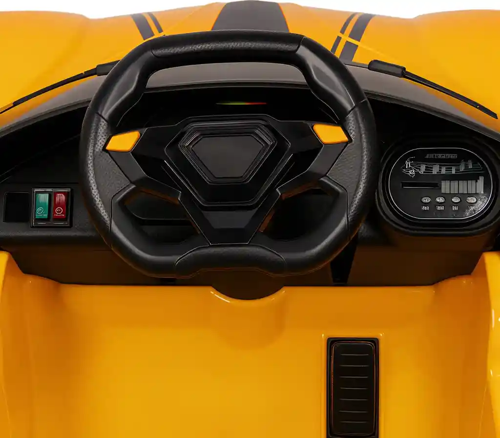Carro Montable 12v Tipo Lamborghini Sonidos Y Luces Amarillo Niños