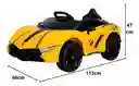 Carro Montable 12v Tipo Lamborghini Sonidos Y Luces Amarillo Niños