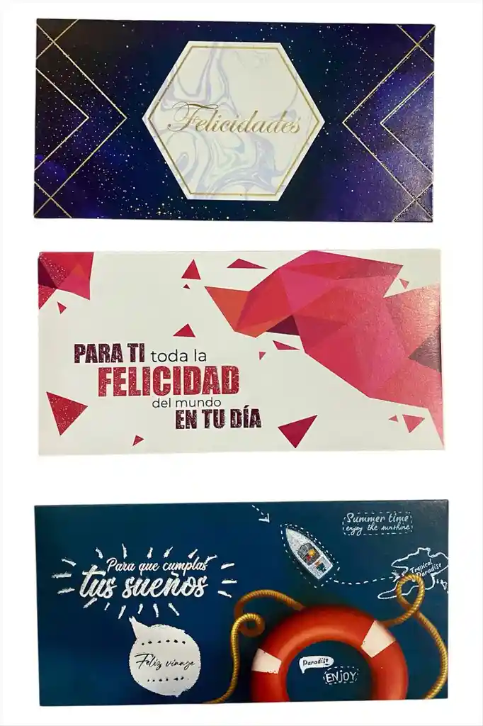 Lluvia De Sobres Para Hombres Colores Surtidos X 2 Unidades