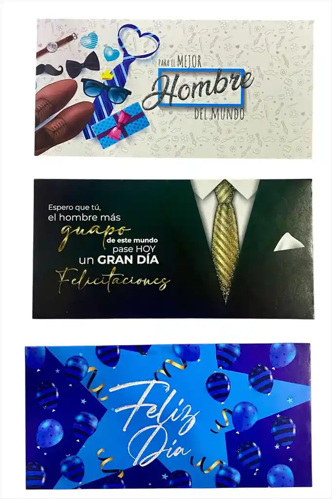 Lluvia De Sobres Para Hombres Colores Surtidos X 2 Unidades