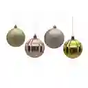 Bolas Expressions 7 Cm Rose Gold 10 Und Plastico