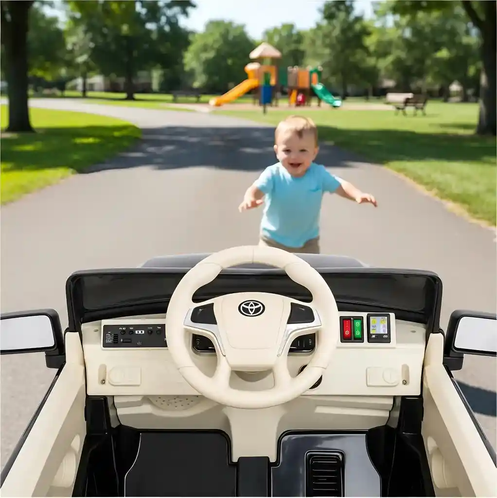 Carro Montable Toyota Land Cruiser 6v Control Remoto Negro Niños