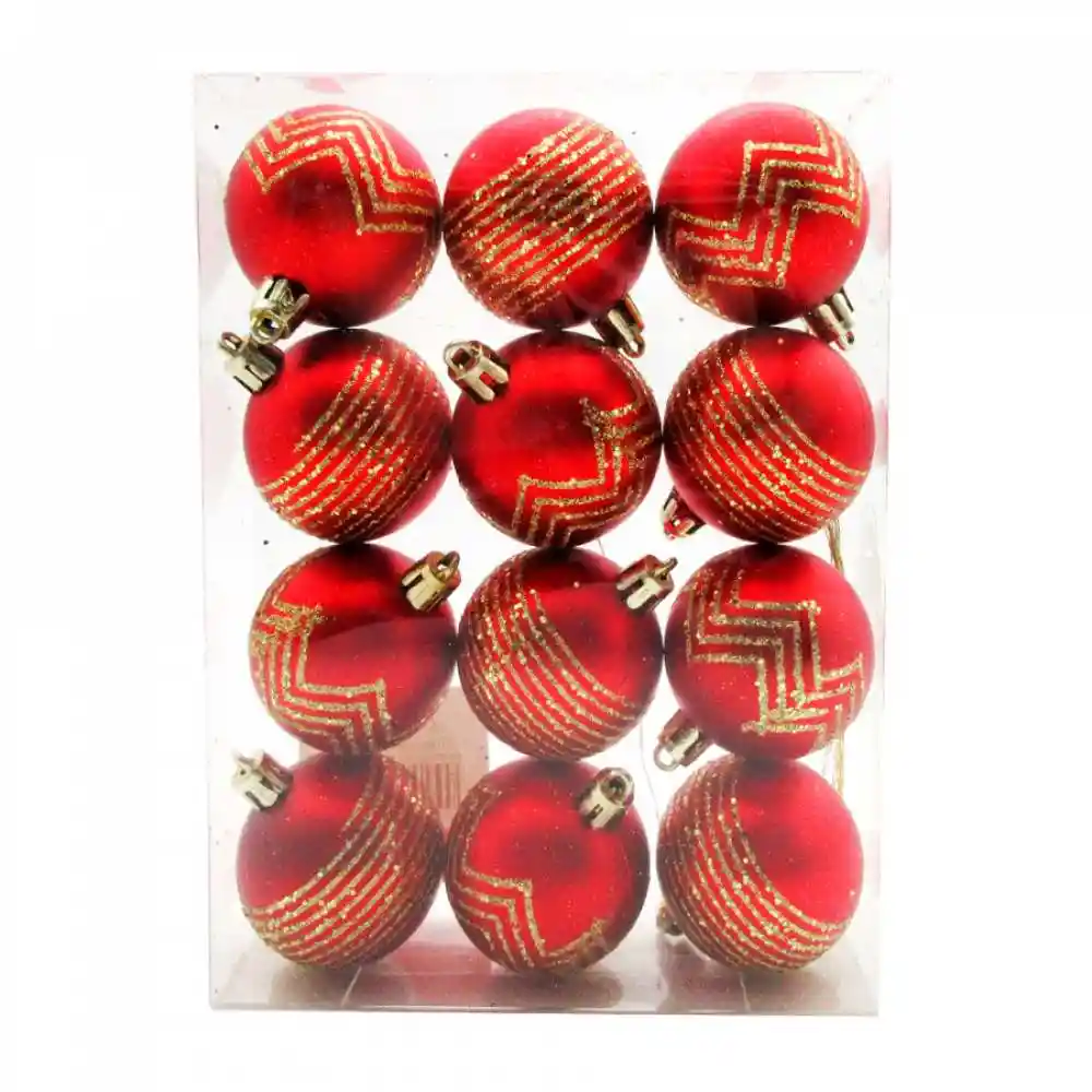 Bolas Expressions 5 Cm Rojo 12 Pz
