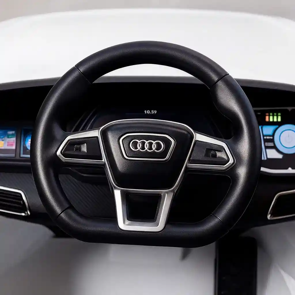 Carro Montable Audi Rs E-tron Gt 12v Control Remoto Blanco Niños